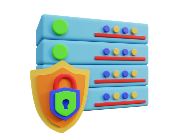 Server Security 3D Icon