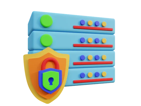 Server Security 3D Icon