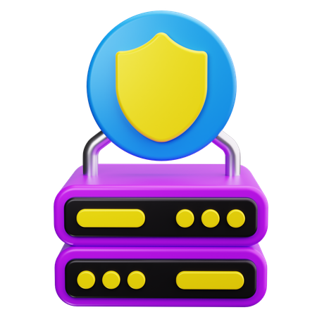 Server Shield  3D Icon