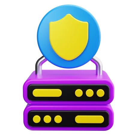 Server Shield  3D Icon