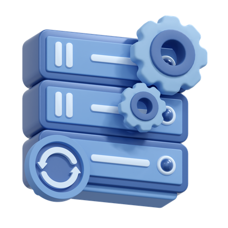 Serversynchronisierung  3D Icon