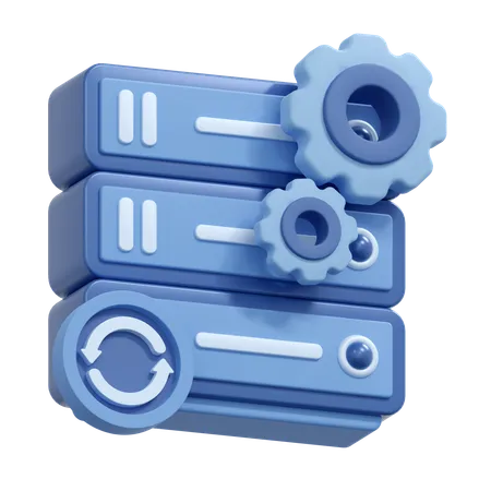 Serversynchronisierung  3D Icon