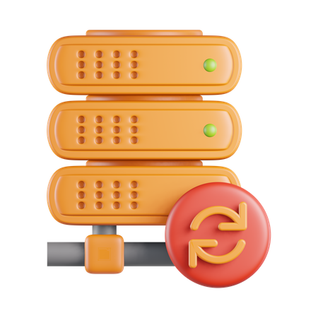 Serversynchronisierung  3D Icon