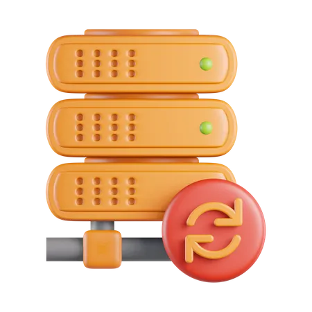 Serversynchronisierung  3D Icon