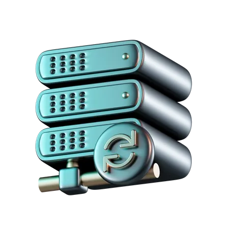 Serversynchronisierung  3D Icon