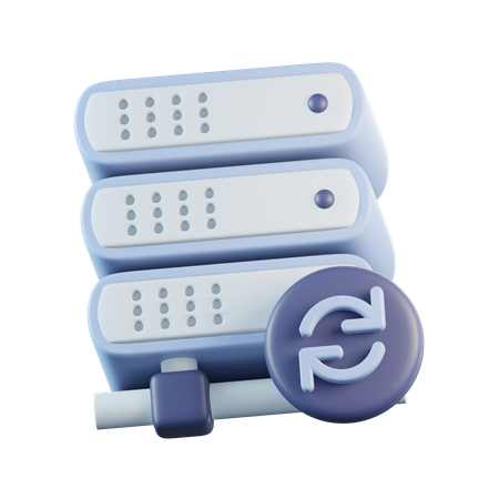 Serversynchronisierung  3D Icon