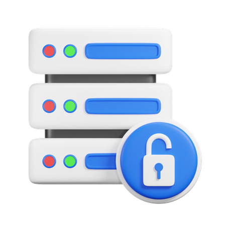 Server Unlock  3D Icon