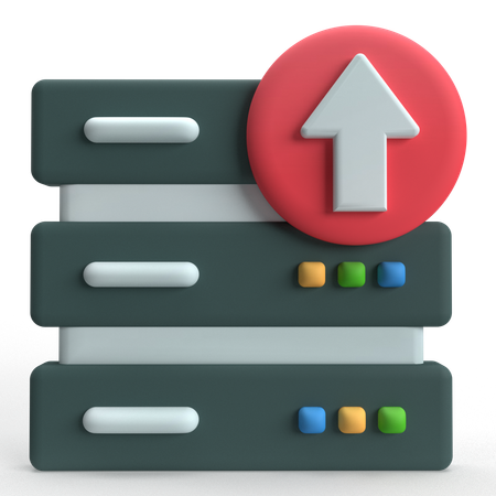 サーバーアップロード  3D Icon