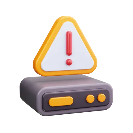 Server Warning  3D Icon