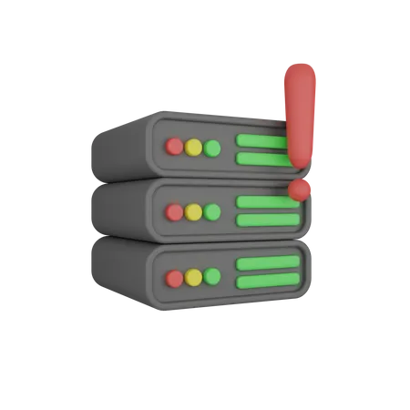 Server Warning 3 D Illustration 3D Icon