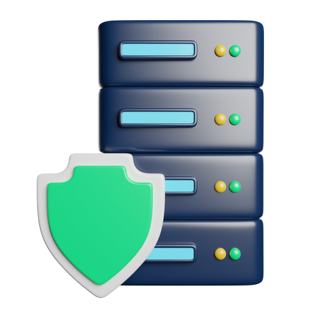 Servers Protection  3D Icon