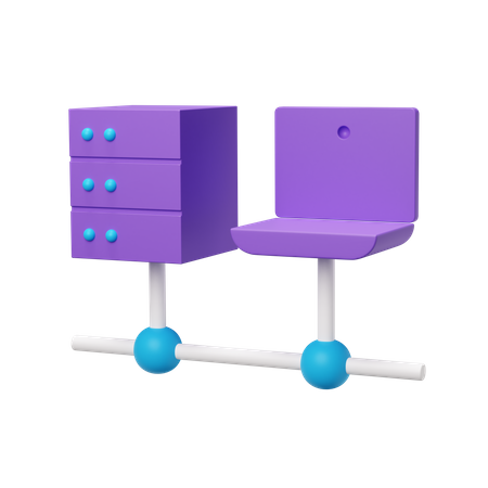 Serververbindung  3D Illustration