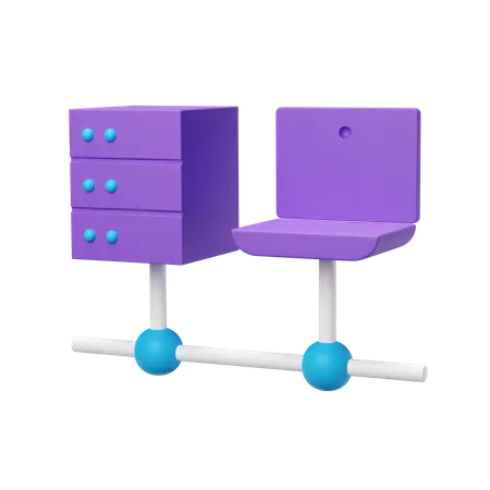 Serververbindung  3D Illustration