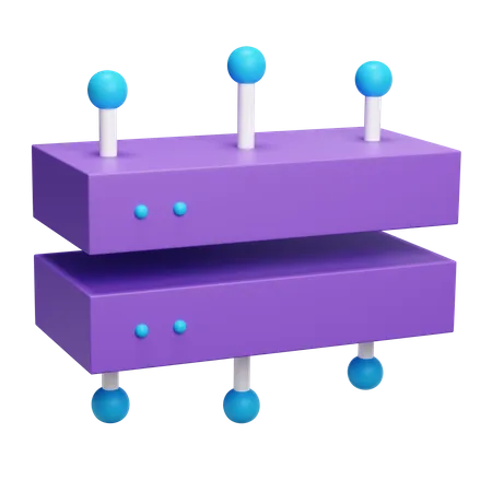 Serververbindung  3D Illustration