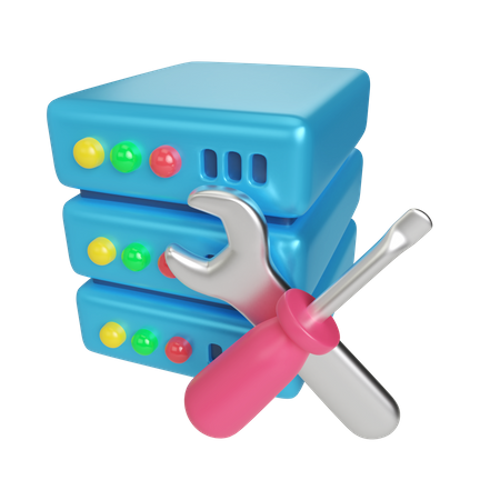 Serverwartung  3D Icon