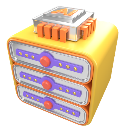 Serveur IA  3D Icon