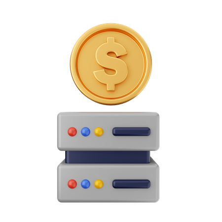 Serveur bancaire  3D Icon