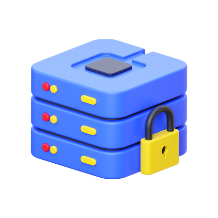 Verrouillage du serveur Big Data  3D Icon