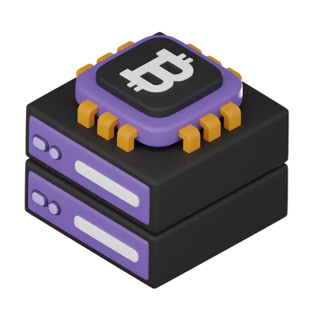 Serveur Bitcoin  3D Icon