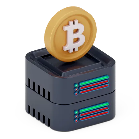 Serveur Bitcoin  3D Icon