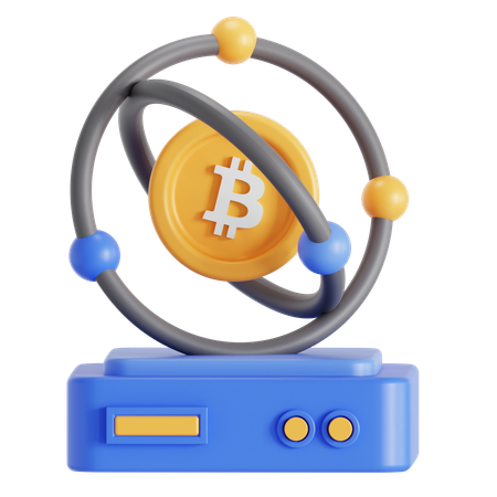 Serveur Bitcoin  3D Icon