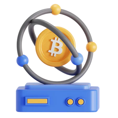 Serveur Bitcoin  3D Icon