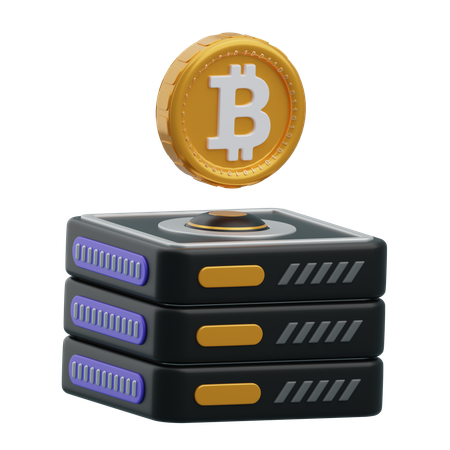Serveur Bitcoin  3D Icon