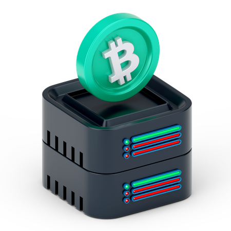 Serveur Bitcoin  3D Icon