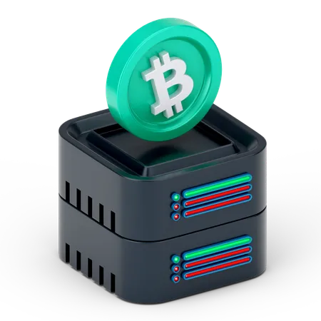 Serveur Bitcoin  3D Icon