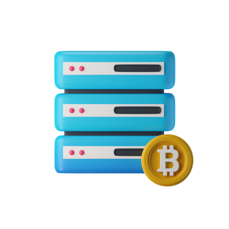 Serveur Bitcoin  3D Icon