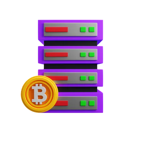 Serveur Bitcoin  3D Icon