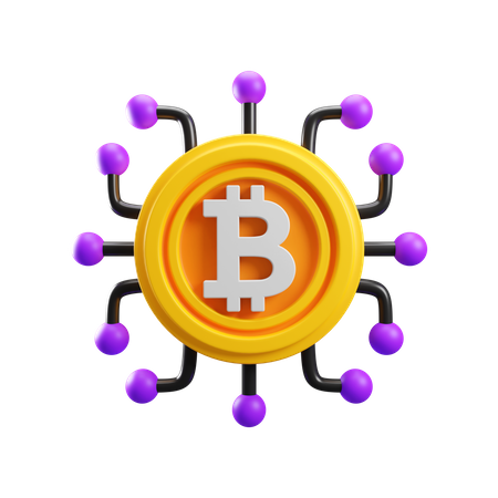 Serveur Bitcoin  3D Icon