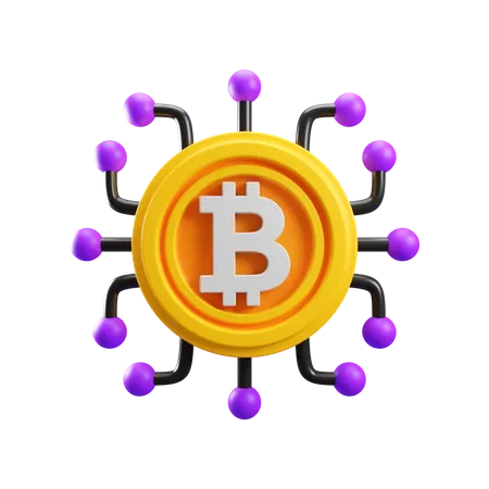 Serveur Bitcoin  3D Icon