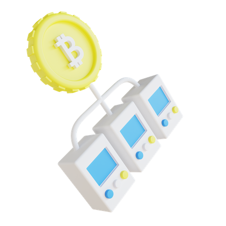 Serveur Bitcoin  3D Icon