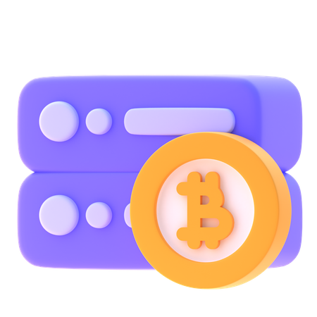 Serveur Bitcoin  3D Icon