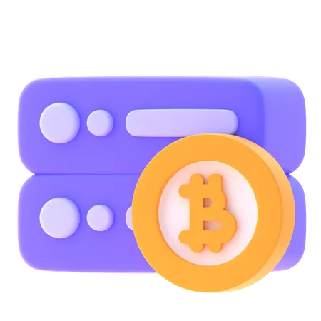 Serveur Bitcoin  3D Icon