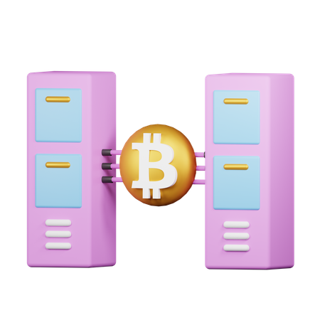 Serveur Bitcoin  3D Icon