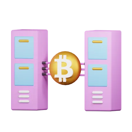 Serveur Bitcoin  3D Icon