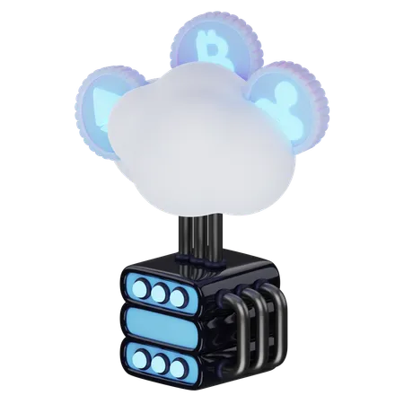 Serveur Cloud  3D Icon