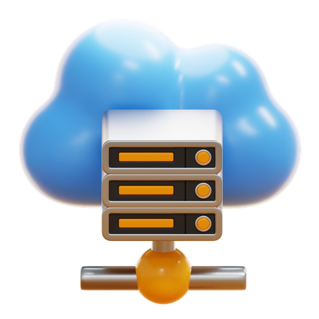 Serveur Cloud  3D Icon