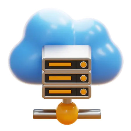 Serveur Cloud  3D Icon