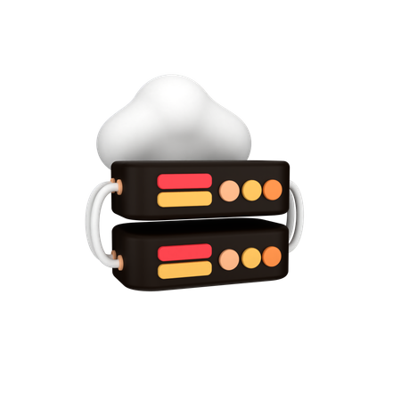 Serveur Cloud  3D Icon