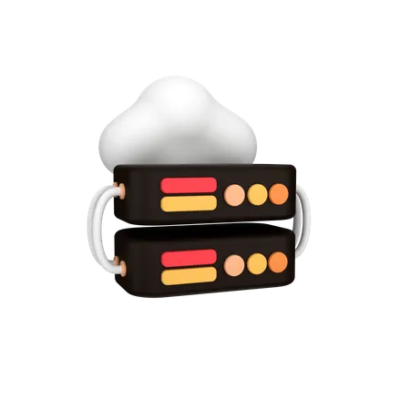 Serveur Cloud  3D Icon