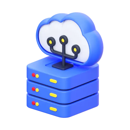 Serveur Cloud  3D Icon