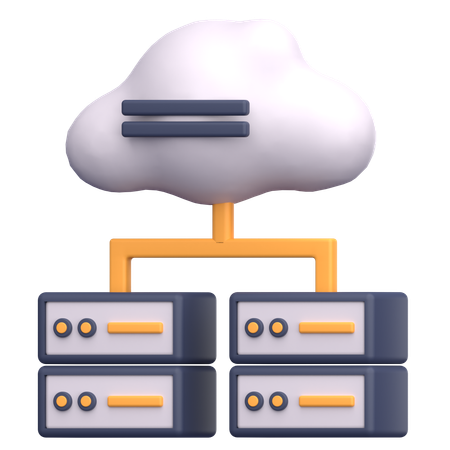 Serveur Cloud  3D Icon