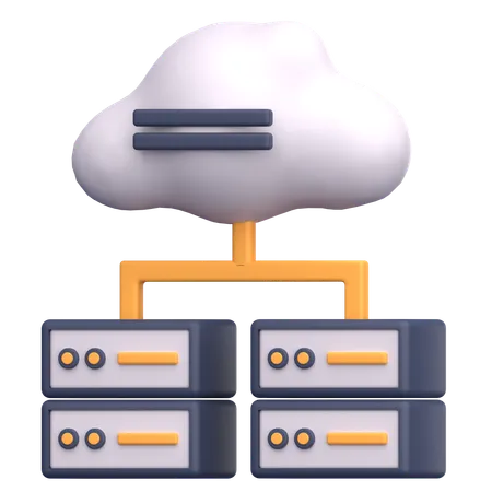 Serveur Cloud  3D Icon