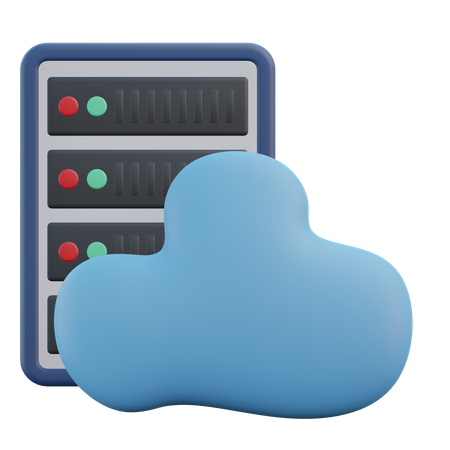 Serveur Cloud  3D Icon