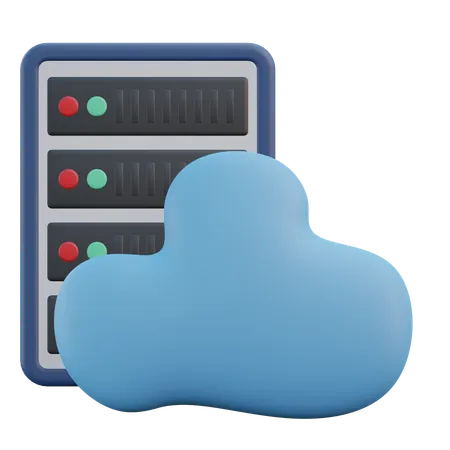 Serveur Cloud  3D Icon