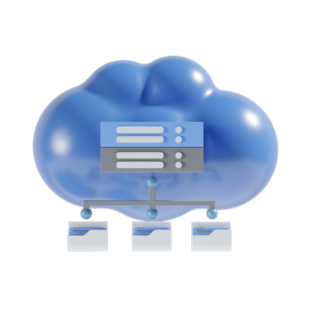 Serveur Cloud  3D Icon