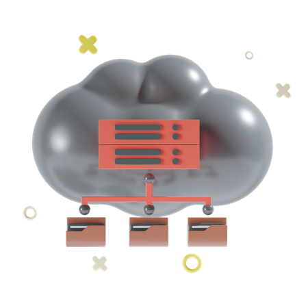 Serveur Cloud  3D Icon